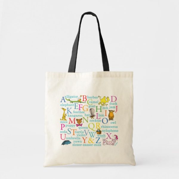 Dr. Seuss's ABC Pattern with Words Tote Bag