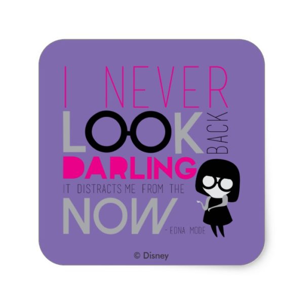 Edna Mode - I Never Look Back Square Sticker
