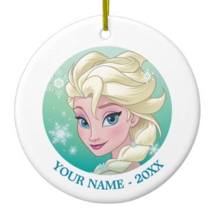 Elsa | Headshot Add Your Name Ceramic Ornament