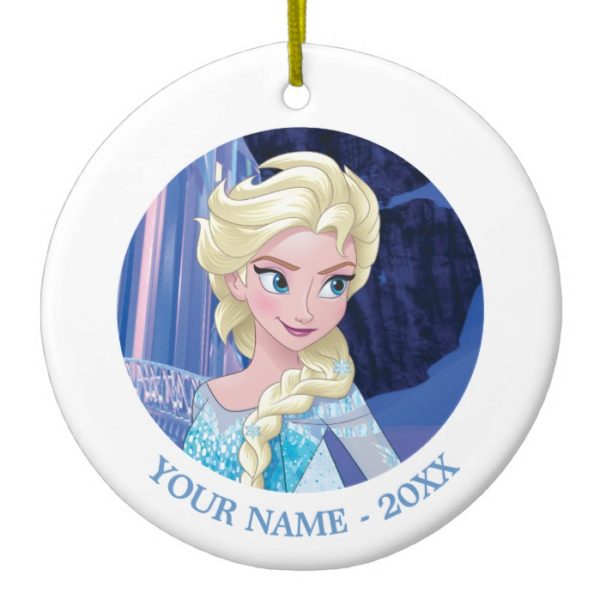 Elsa | Looking Away Add Your Name Ceramic Ornament