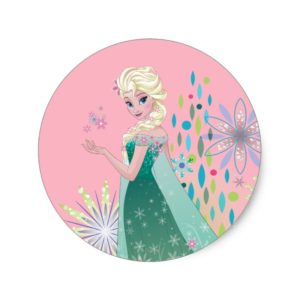 Elsa | Summer Wish with Flowers Classic Round Sticker