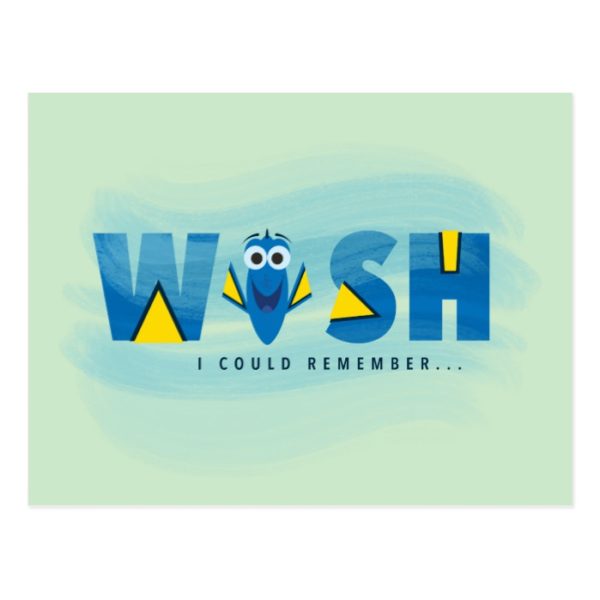 Finding Dory| I Wish I Could Remember Postcard