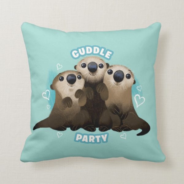 Finding Dory Otters | Cuddle Party Throw Pillow