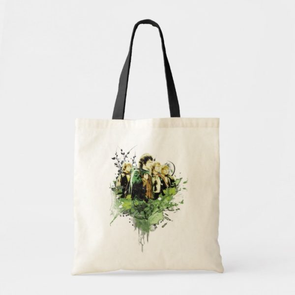 FRODO™ with Hobbits Vector Collage Tote Bag