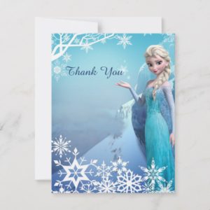 Frozen Elsa Birthday Party Thank You