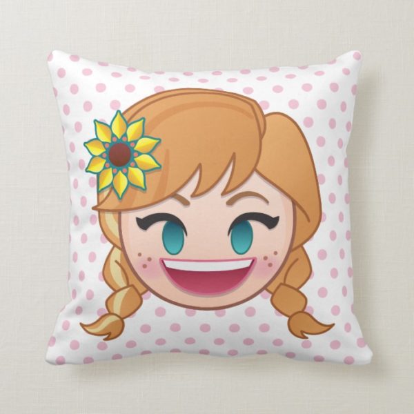Frozen Emoji | Anna Throw Pillow