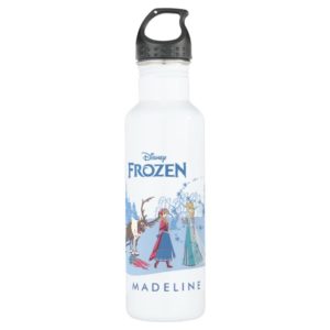 Frozen | Sven, Anna, Elsa & Olaf Blue Pastels Stainless Steel Water Bottle