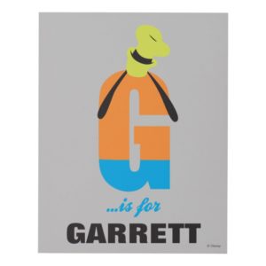 G is for Goofy | Add Your Name 2 Panel Wall Art