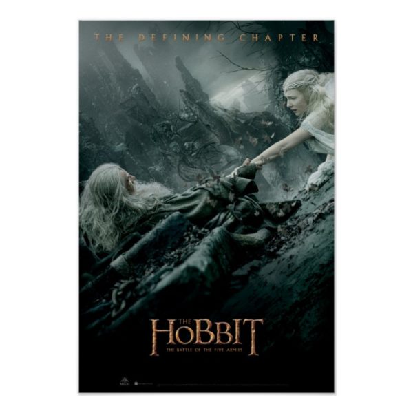 Gandalf and Galadriel Reaching Poster