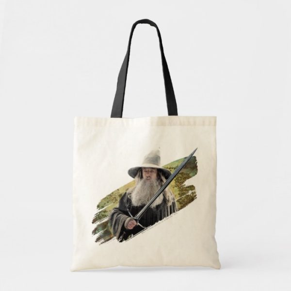 Gandalf With Sword Green Tote Bag
