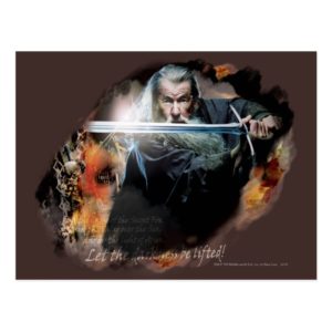 Gandalf With Sword In Battle Postcard