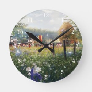 Garden Round Clock