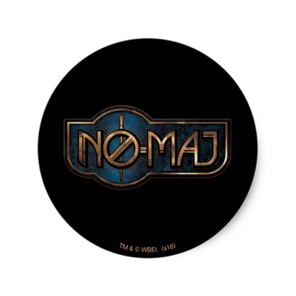 Gold & Marble NO-MAJ™ Badge Classic Round Sticker