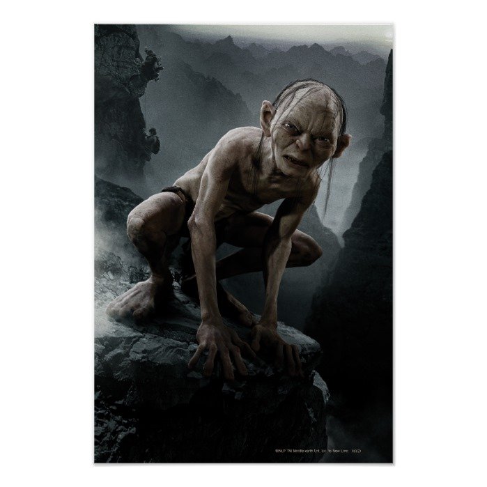 The Hobbit Woman's T-Shirt - Gollum Poster