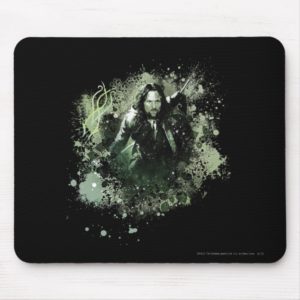 Greenish Aragorn Vector Collage Mouse Pad