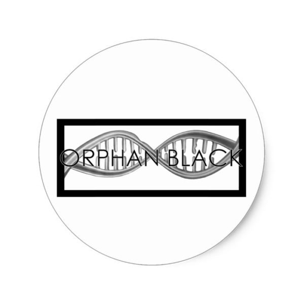 Hand Drawn DNA Classic Round Sticker