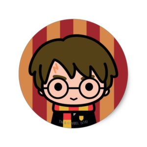 Harry Potter Cartoon Character Art Classic Round Sticker