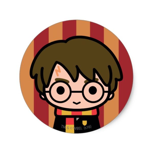 Harry Potter Cartoon Character Art Classic Round Sticker