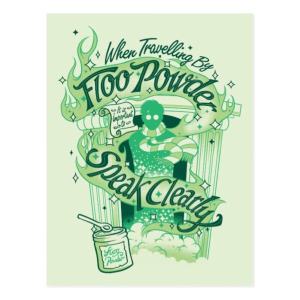 Harry Potter | Floo Powder Typography Graphic Postcard