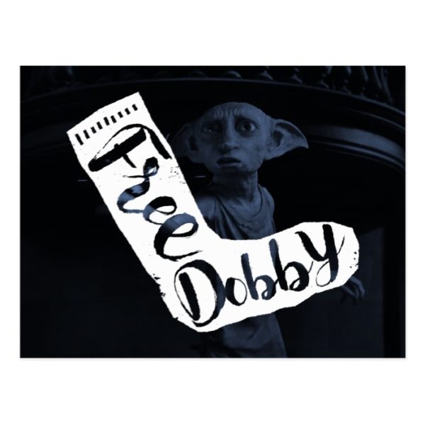 Harry Potter | "Free Dobby" Sock Typography Postcard
