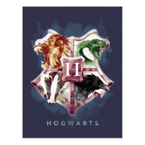 Harry Potter | HOGWARTS™ Crest Watercolor Postcard