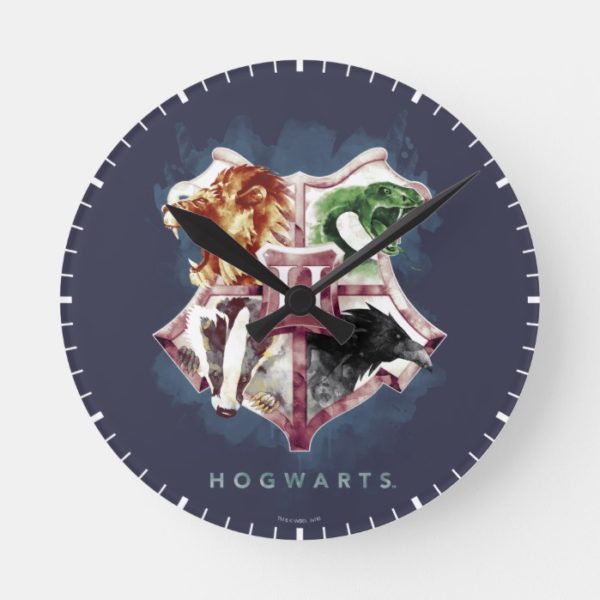 Harry Potter | HOGWARTS™ Crest Watercolor Round Clock