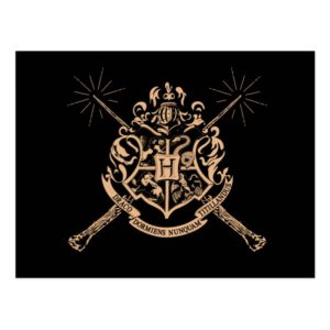 Harry Potter | Hogwarts Crossed Wands Crest Postcard