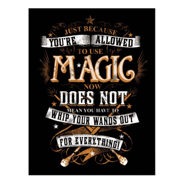 Harry Potter Spell | Just Because You're Allowed Postcard