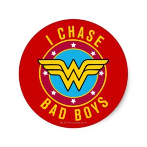 I Chase Bad Boys Classic Round Sticker