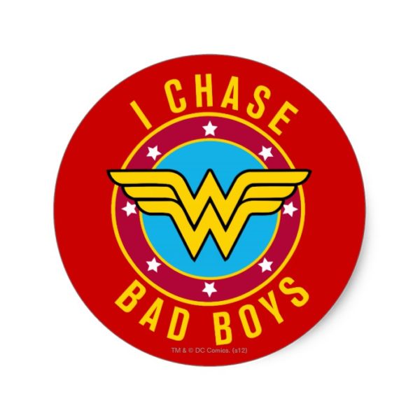 I Chase Bad Boys Classic Round Sticker