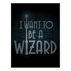 I Want To Be A Wizard Postcard
