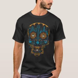 Disney Pixar Coco | Colorful Ornate Skull Guitar T-Shirt