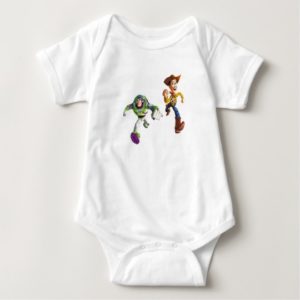 Toy Story Buzz Lightyear Woody running Baby Bodysuit