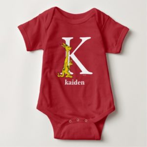 Dr. Seuss's ABC: Letter K - White | Add Your Name Baby Bodysuit