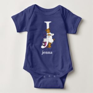 Dr. Seuss's ABC: Letter J - White | Add Your Name Baby Bodysuit