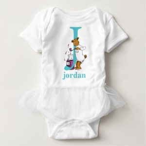 Dr. Seuss's ABC: Letter J - Teal | Add Your Name Baby Bodysuit
