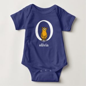 Dr. Seuss's ABC: Letter O - White | Add Your Name Baby Bodysuit