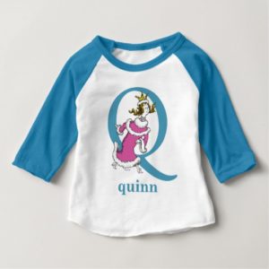 Dr. Seuss's ABC: Letter Q - Blue | Add Your Name Baby T-Shirt