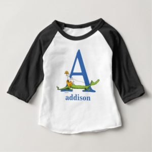 Dr. Seuss's ABC: Letter A  - Blue | Add Your Name Baby T-Shirt