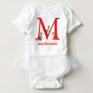 Dr. Seuss's ABC: Letter M - Red | Add Your Name Baby Bodysuit