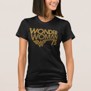 Wonder Woman 75th Anniversary Gold Logo T-Shirt