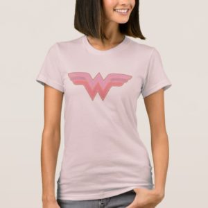 Wonder Woman Pink and Orange Mesh Logo T-Shirt