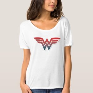 Wonder Woman Red Blue Gradient Logo T-Shirt