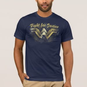 Wonder Woman Brushed Gold Symbol T-Shirt