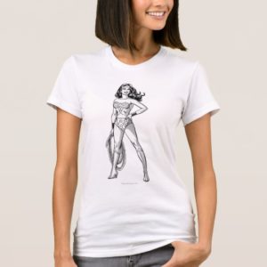 Wonder Woman Black & White Pose T-Shirt