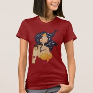 Wonder Woman Retro Profile Sunburst T-Shirt
