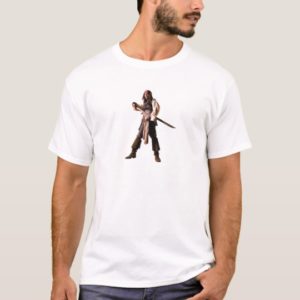 Captain jack sparrow standing drawing sword T-Shirt