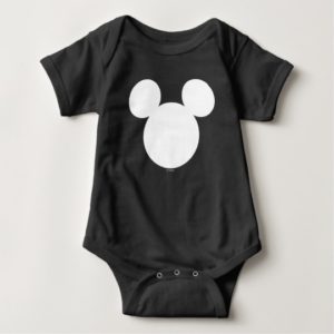 Disney Logo | White Mickey Icon Baby Bodysuit
