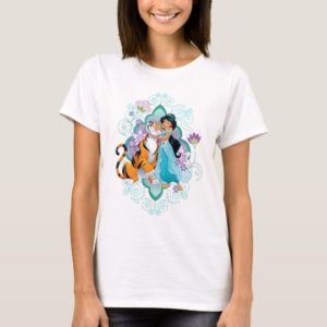 Princess Jasmine & Rajah Floral 2 T-Shirt
