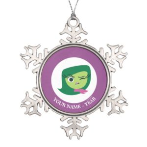 Inside out | Disgust Face With Hand Out Snowflake Pewter Christmas Ornament